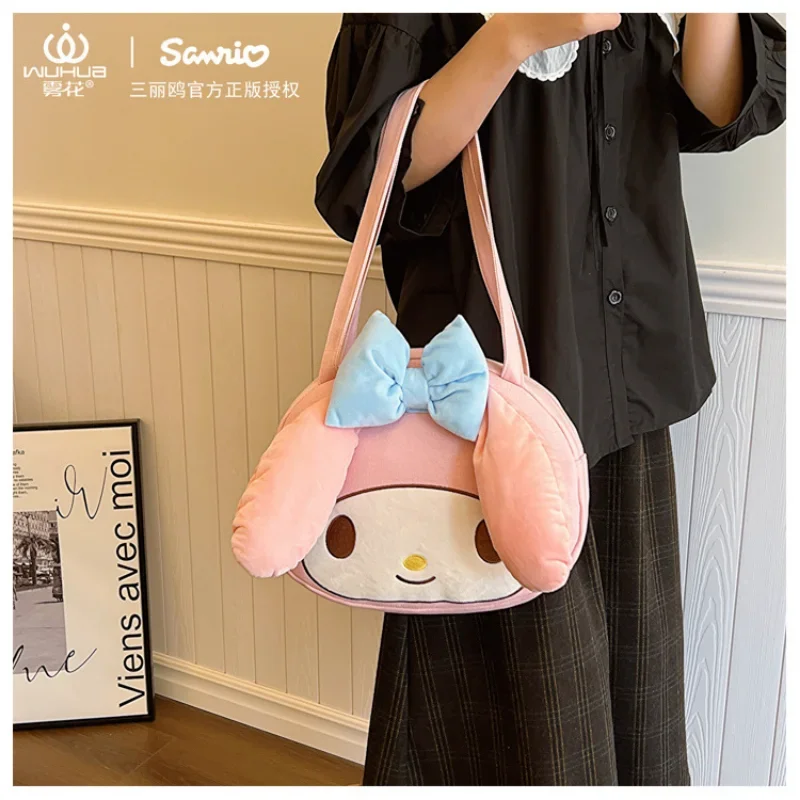 Sanrio New Melody Cartoon Tote Śliczna i lekka torba rekreacyjna na jedno ramię o dużej pojemności