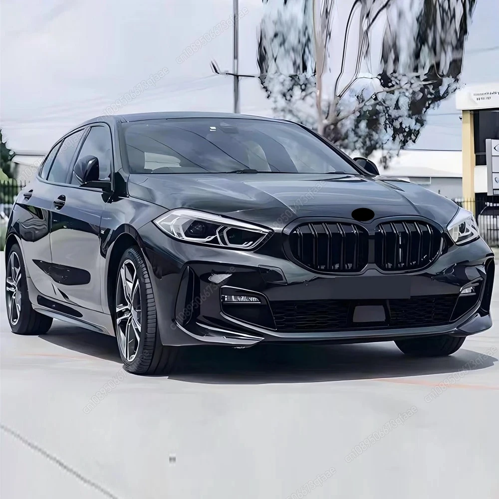 Double Slat Front Bumper Kidney Grill Black Grilles For BMW 1 Series F40 118i 120i 128ti 118d 120d M135i XDrive 2019-2024 Tuning