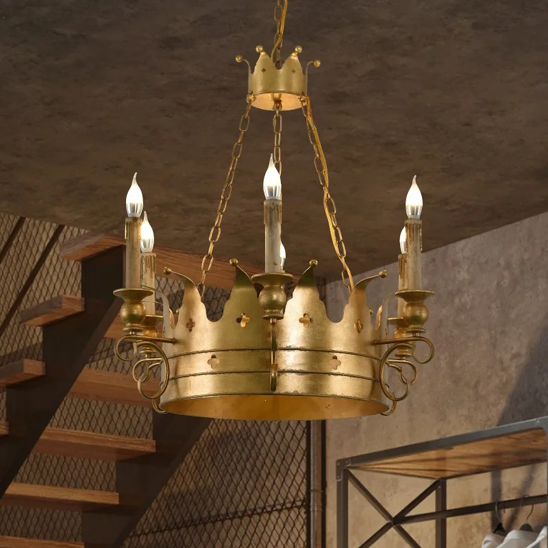 American country wrought iron crown chandelier living room dining room bedroom corridor bed and breakfast chandelier retro