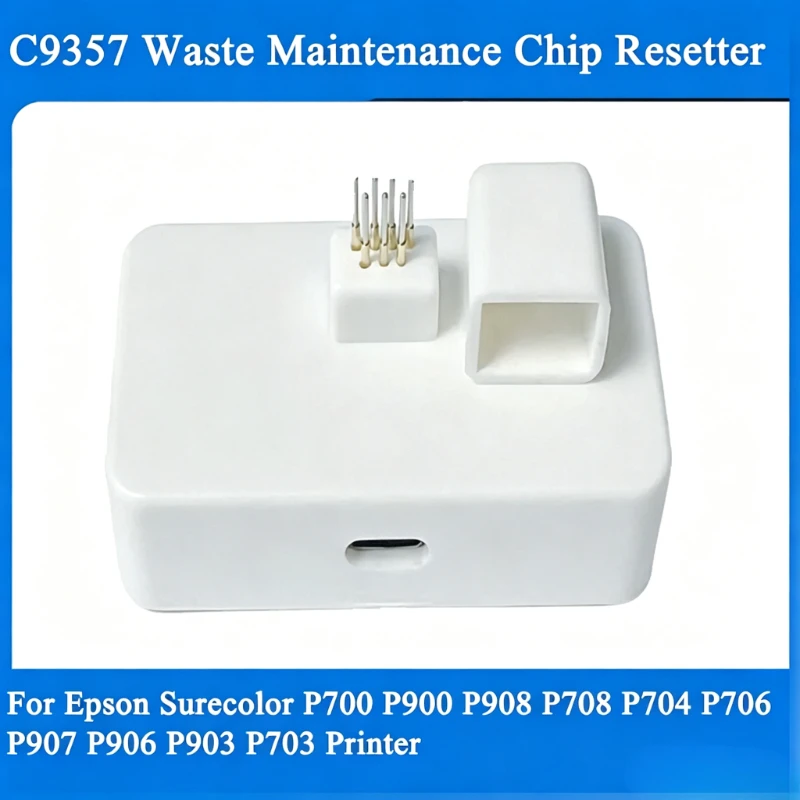 C9357 Waste Maintenance Tank Chip Resetter Decoder for Epson SC-P700 P708 P900 P908 Type-C USB Rechargeable