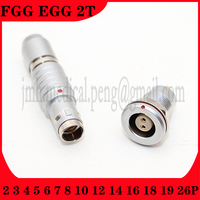 FGG EGG 2T 2 3 4 5 6 7 8 10 12 14 16 18 19 26 32 Pin Small Diameter Push-Pull Waterproof IP68 Male Plug Female Socket Connector