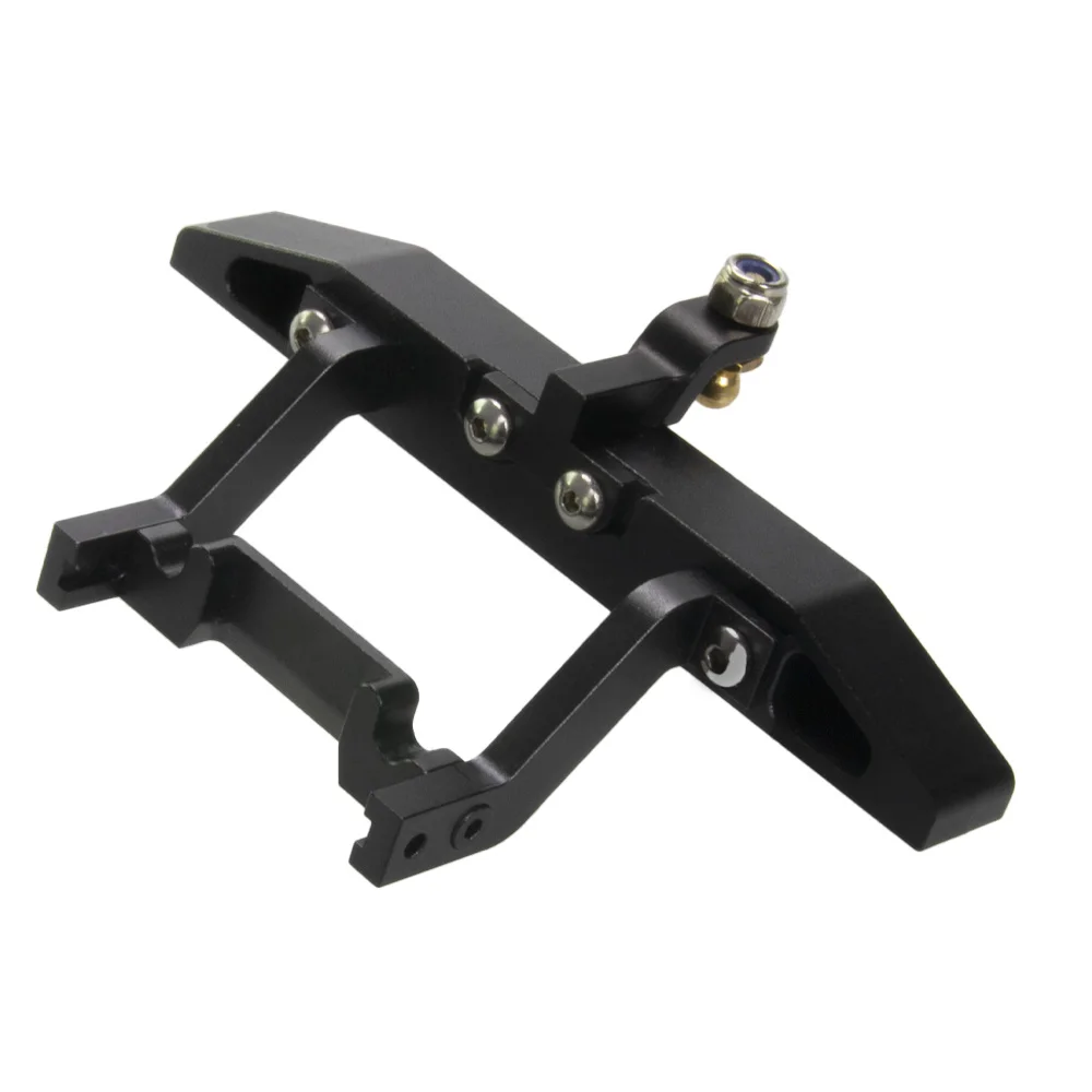 HFLRC Classic Front Rear Bumper Winch Mount D-Rings Tow Ball for Traxxas TRX-4M 1/18 Defender Mini RC Crawler Upgrades Black