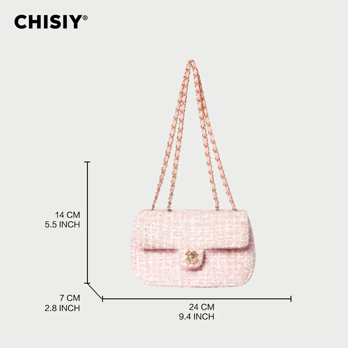 CHISIY original handmade small fragrance, European and American chain, fashionable commuting shoulder bag, handbag