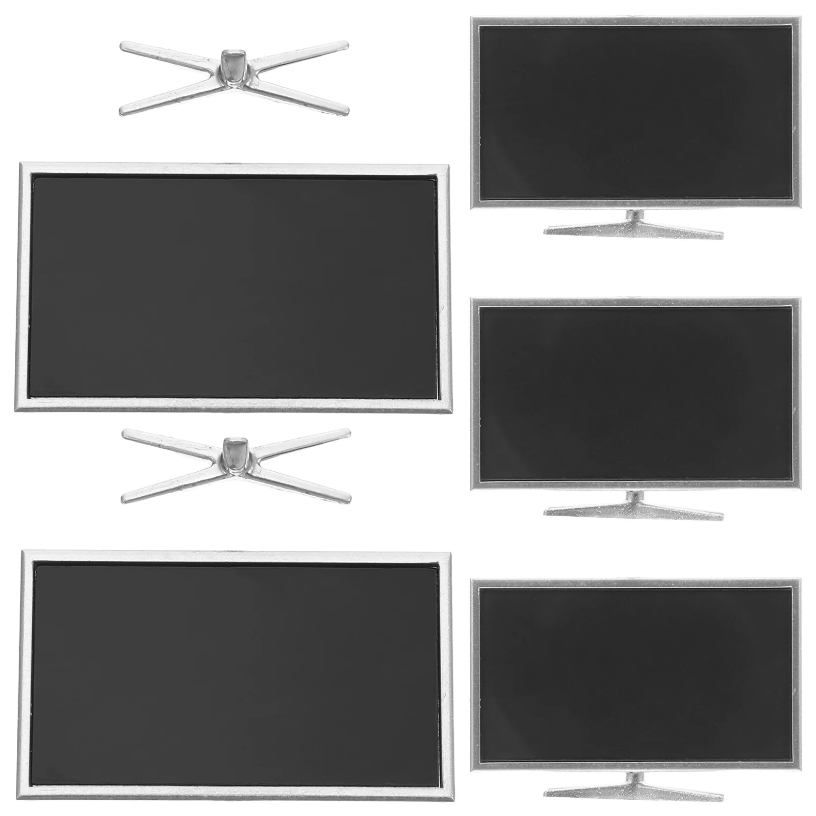 

5Pcs Miniature LCD Television Realistic Screen Mini Dollhouse Furniture Accessories Scene Layout Decor Mini Dollhouse Miniature