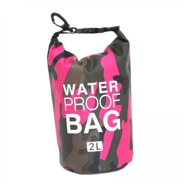 Kayaking Accessories Waterproof Waist Pouch 2L Roll Top Dry Bag Foldable Floating Beach Sack for Boat Fishing Camping Travel