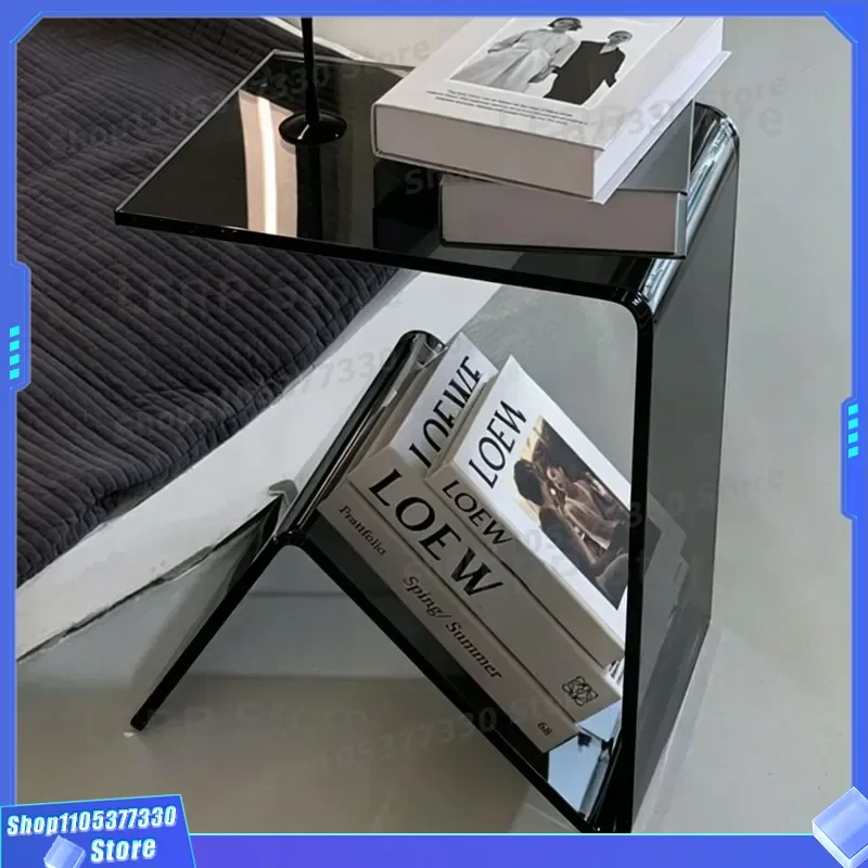 Modern Nordic Acrylic Side Table Small Coffee Table for Living Room Sofa Bedside Stand Simple Ins Style Furniture for