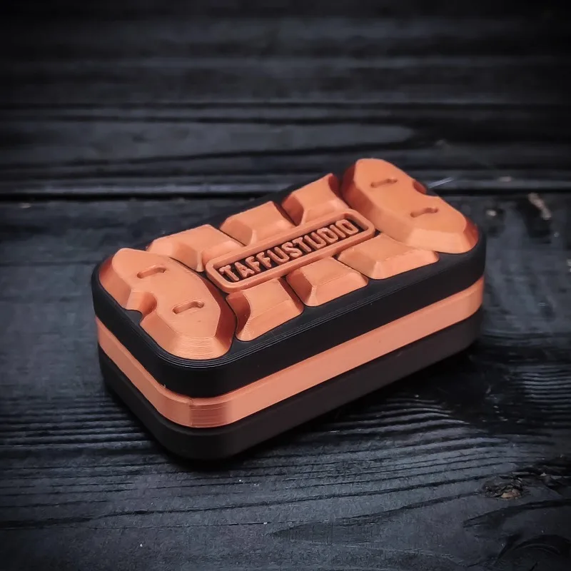 Original Self-Locking Non-Disassemble EDC Push Slider Fidget Toy, 3D Printed with 8-Segment Limit, Click Fidget Toy