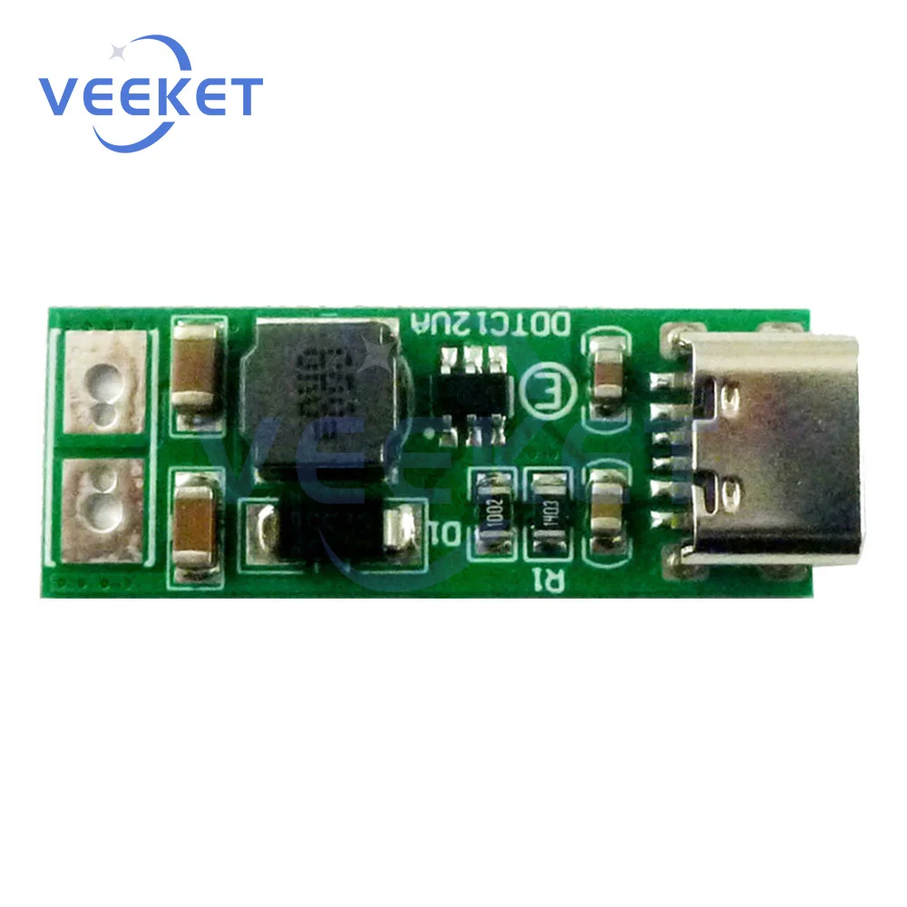 9W mini Type-C USB DC 5V to 6V 9V 12V 15V 24V DC DC Boost Boost Converter PWM PFM Regulator Module