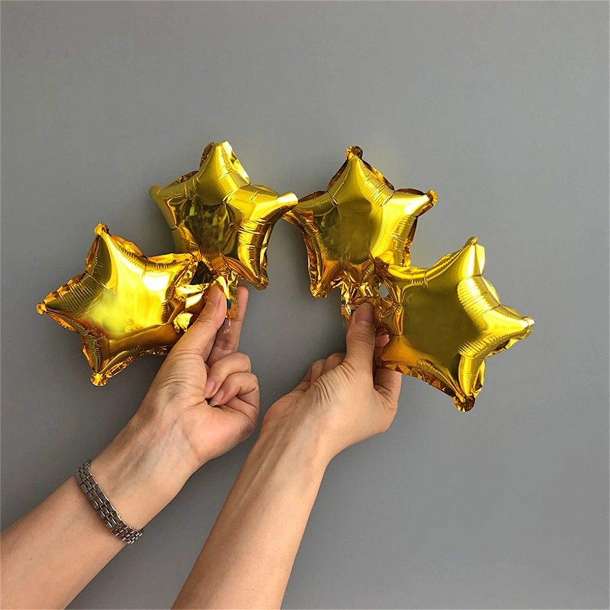 50Pcs 5in Colorful Foil Star Balloons Mini Star Heart Balloon Wedding Birthday Engagement Party Decor Valentine Day Supplies