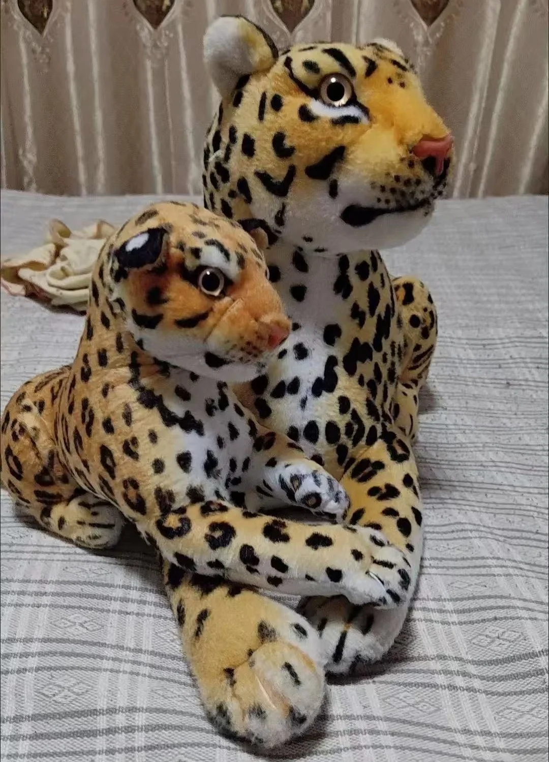 

90cm~133cm Large lying Leopard panther Pillow lively Simulated Animals stuffed Plush doll model room decor ornament kids gift