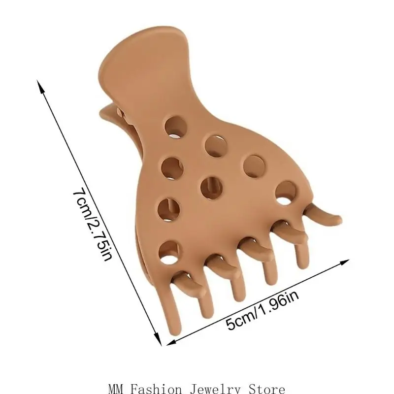 D0UB 7PCS 헤어 클립 클로 세트 Volumizing Curls 주름 없음 수지 헤어 액세서리