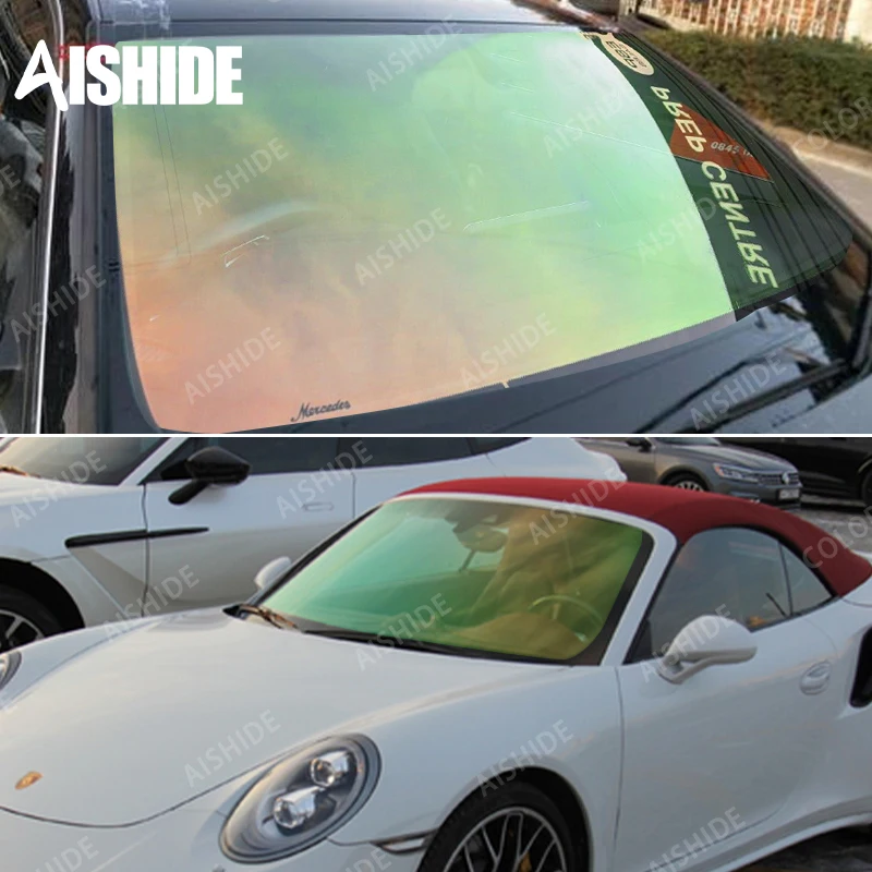 アイシデ 1.52*30M カメレオン変色ウィンドウガラス 車窓フィルム ヘッドライトティントフィルム 車用