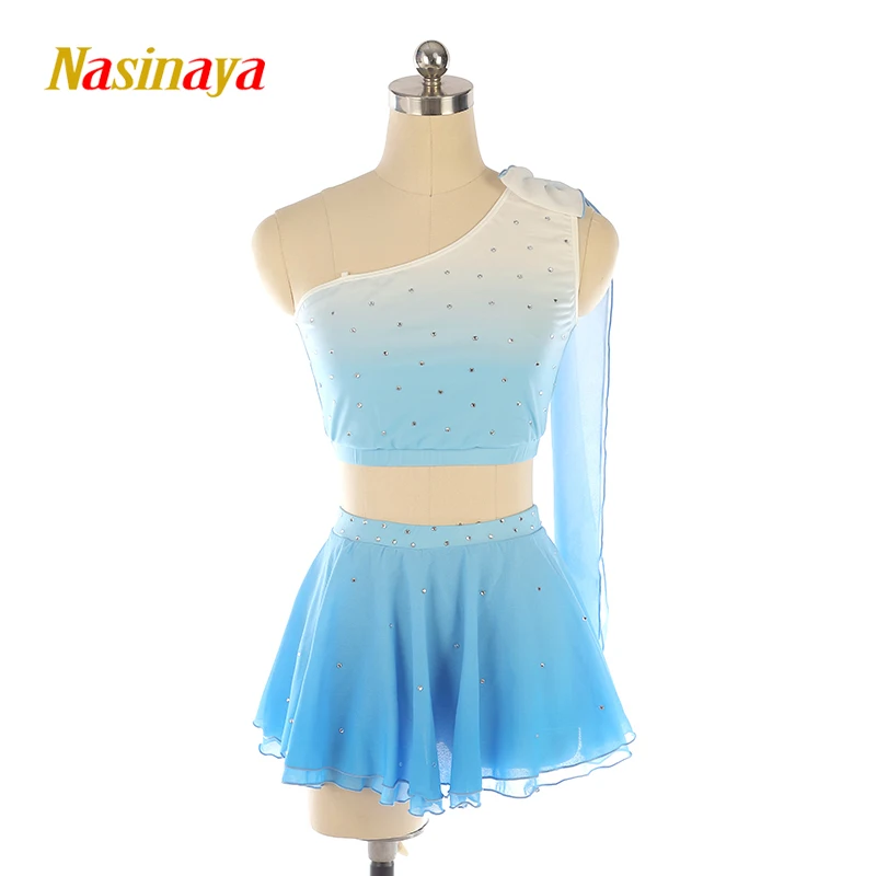 Aerial Yoga Pole Dance Costume Figure Skating Performance Competition Girl Adult Gradient Color