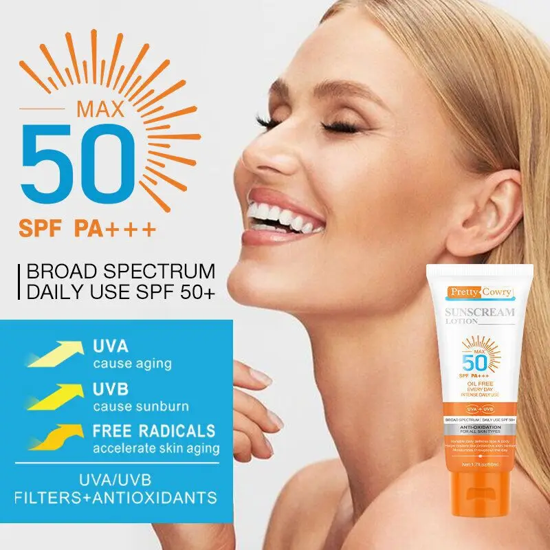 

Солнцезащитный крем Pretty Cowry Sodium Hyaluronate SPF50, долговечный освежающий солнцезащитный крем для улицы, водонепроницаемый, устойчивый к поту, устойчивый к ультрафиолетовому излучению