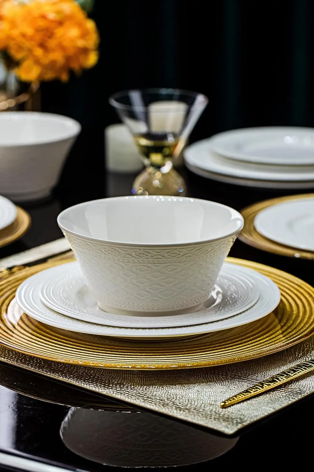 Набор керамической посуды из 12 предметов на 4 предмета — наборы керамических тарелок и кишечников, сделанный Колин, отпал, высокая пористая и плотность, плотный