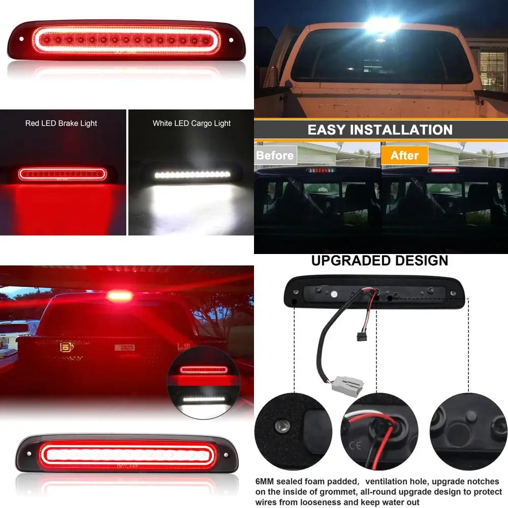 

Strobe LED Cargo Lamp for F250-F550 Super Duty 1999-2016, Ranger 1995-2011, Explorer Sport Trac 2001-2005, Clear & Red Lengths