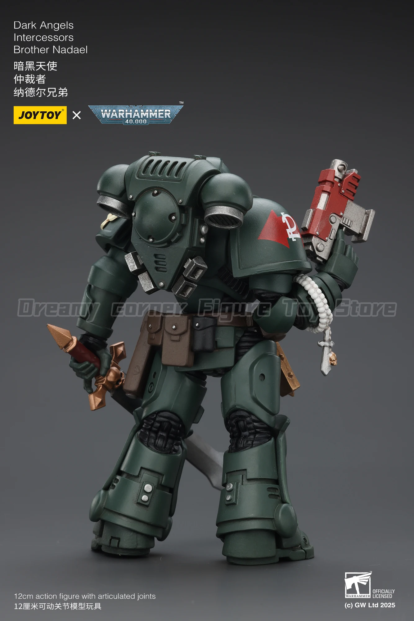 

【Доставка в течение 24 часов】Фигурка JOYTOY Warhammer 40K Dark Angels Intercessors Brother Nadael 1/18