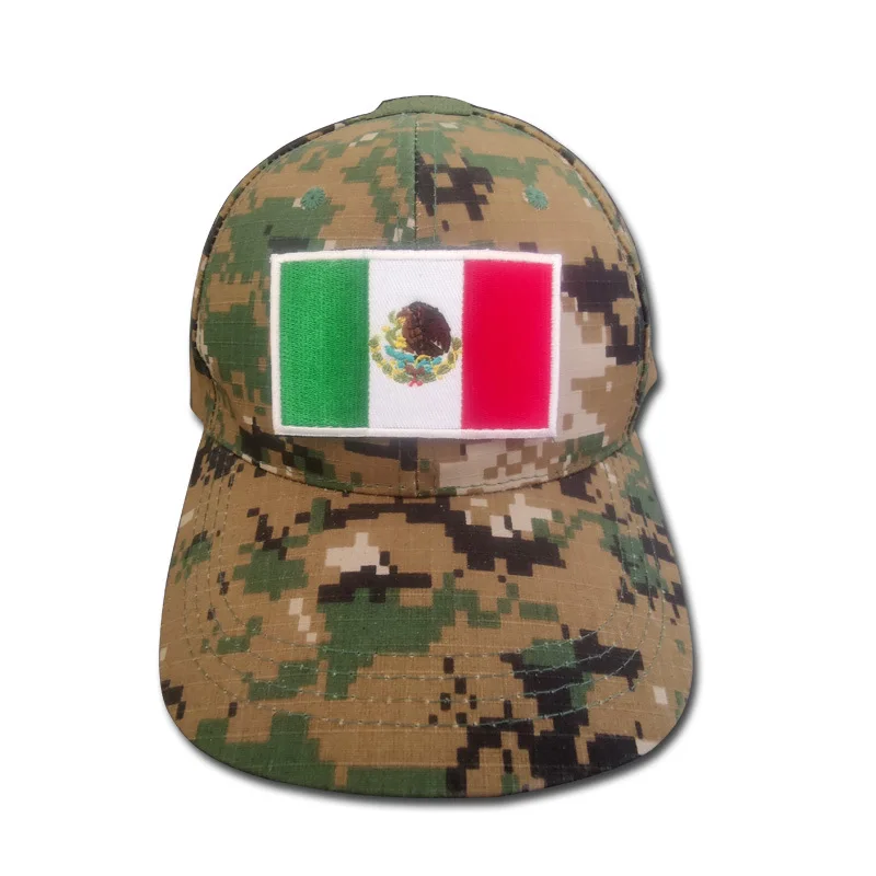 Mexico Flag Embroidered Hook and Loop Flag PVC Patches Mexico Hat and Bags Badges Outsourced Clothes Stickers Backpack Appliques