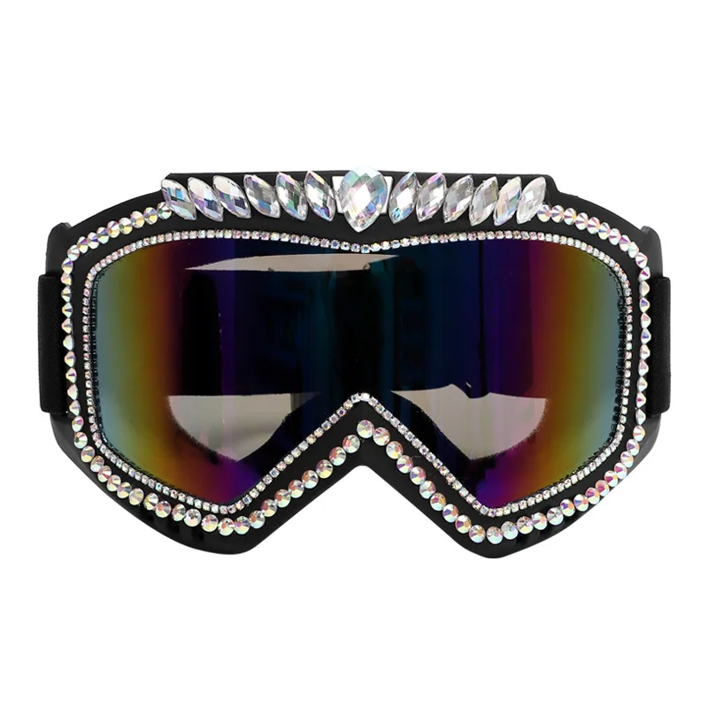 Luxury Steampunk Diamond Sunglasses Men Goggles Oversized Punk Rhinestone Sun Glasses Women Female Sports Bicycle Eyewear Shades