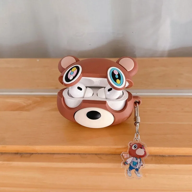 Custodia Dropout Bear per AirPods 4 Airpod 1 2 3 Pro Pro2 Auricolari Bluetooth Scatola di ricarica Custodia protettiva per auricolari