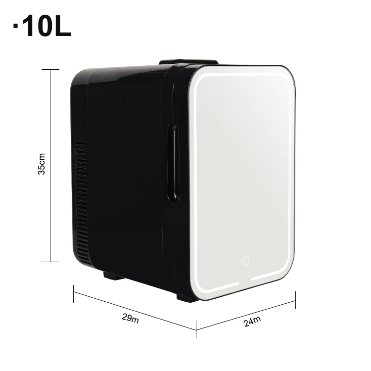 

10l New Skin Care Make Up Mirror Light Mini Fridge Car Refrigerator With LED Mirror