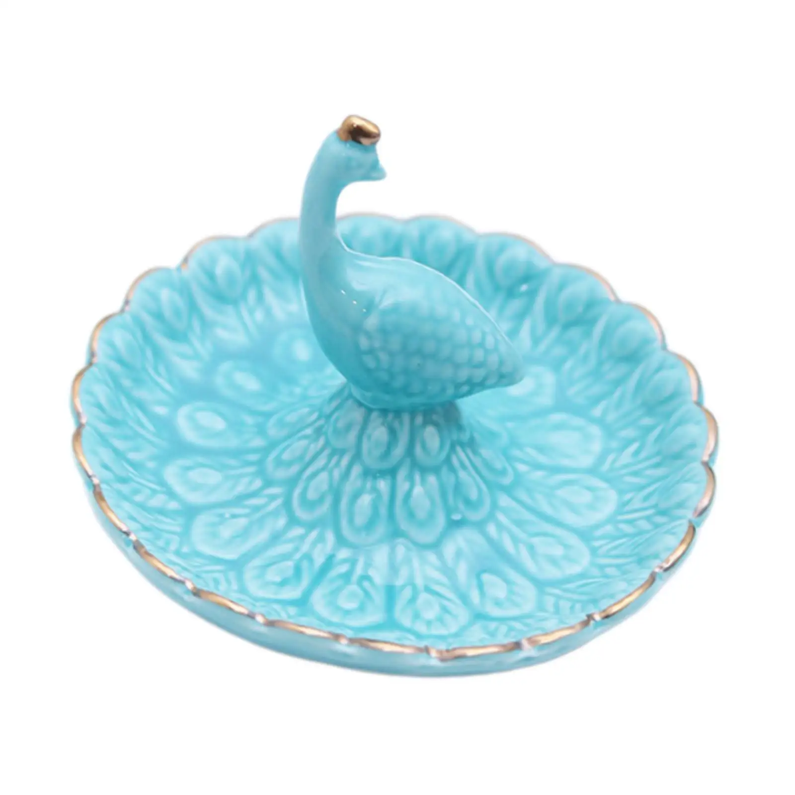 

Поднос для ювелирных изделий в виде павлина, подарок, женский держатель для ювелирных изделий для ожерелья, браслетов, кольца синего цвета