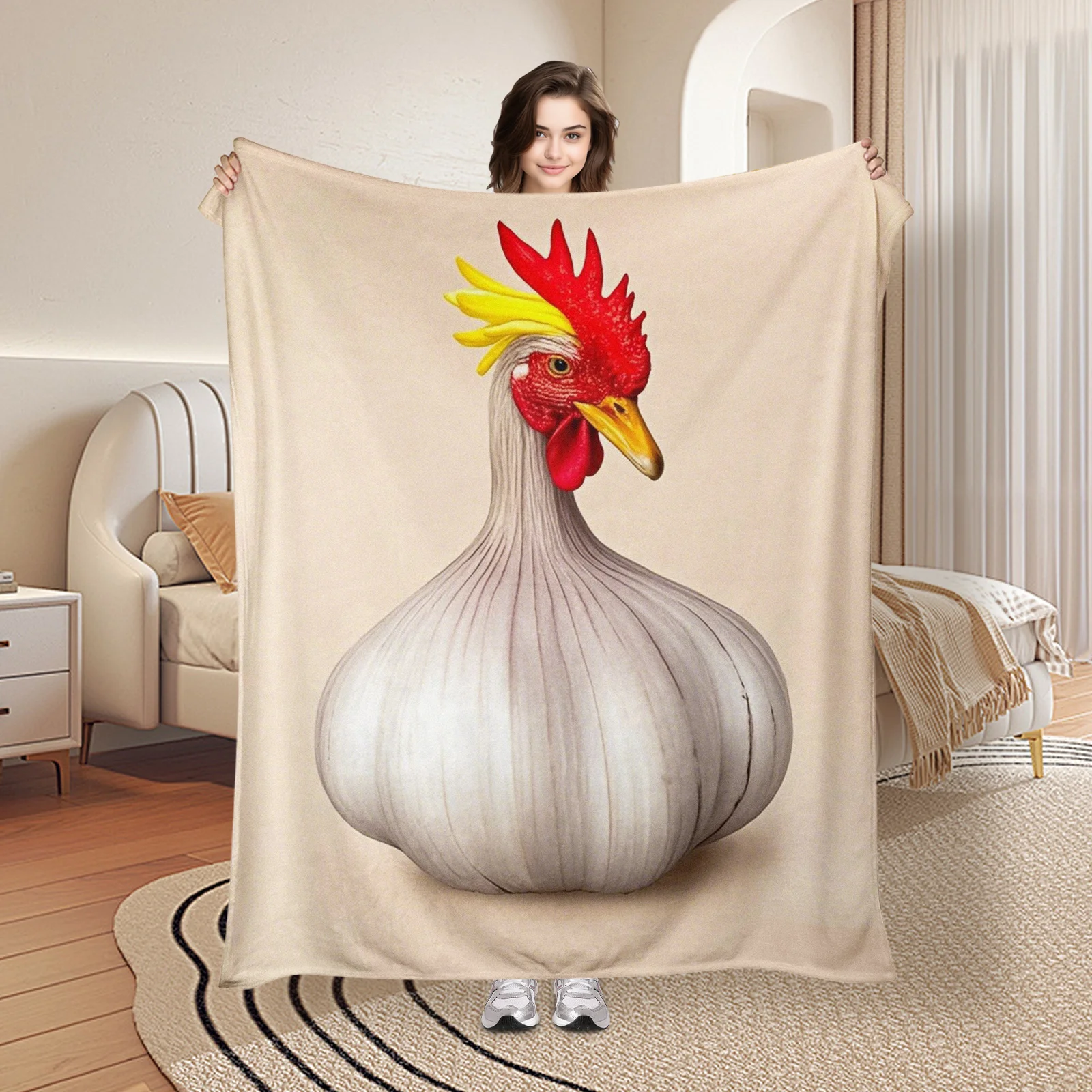 

Innovative Garlic Chicken Fusion Blanket With Creative Design For A Quirky And Unique Home Accent