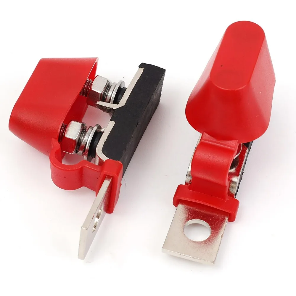 MRBF Fuse Holder Block 30-300A M8 Terminal Stud with Red Insulation Cover High-amp Fuse for Car Truck Boat RV Power Protection view 3