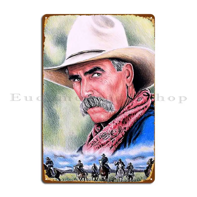 Sam Elliot Actor Received Many National Awards Golden Globe Academy Cowboy Music Metal Sign Poster Personalized Tin Sign Poster