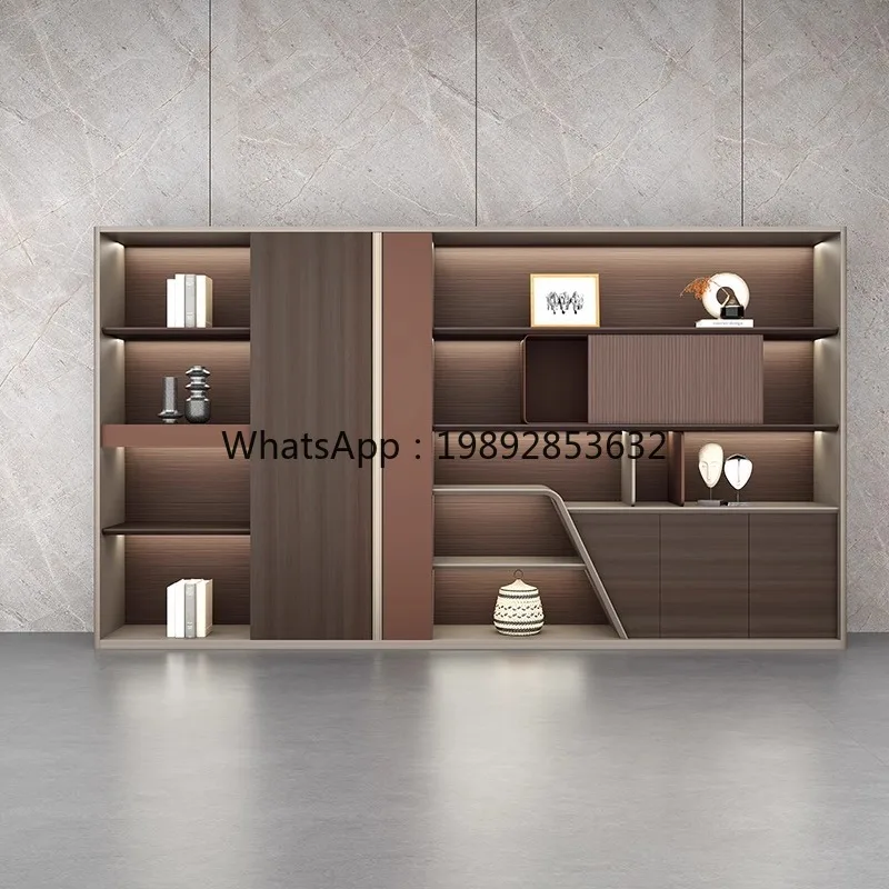 YFY Office New Style Elegant Background Cabinet President High-end Bookshelf Storage Cabinet