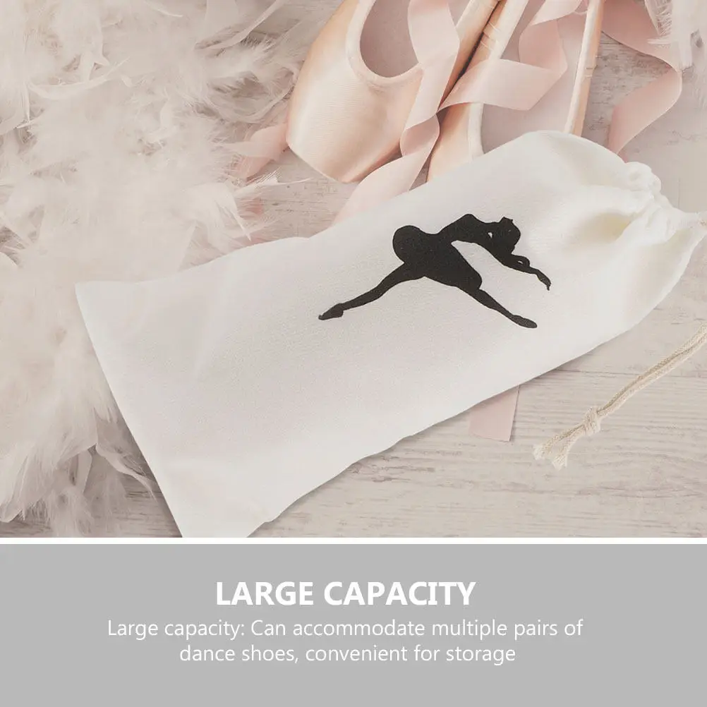 4Pcs Dance Shoe Bags Multipurpose Drawstring Ballet Shoe Carrier Bags for Dance Class Storage Ballet Bag Shoes Storage Pouches