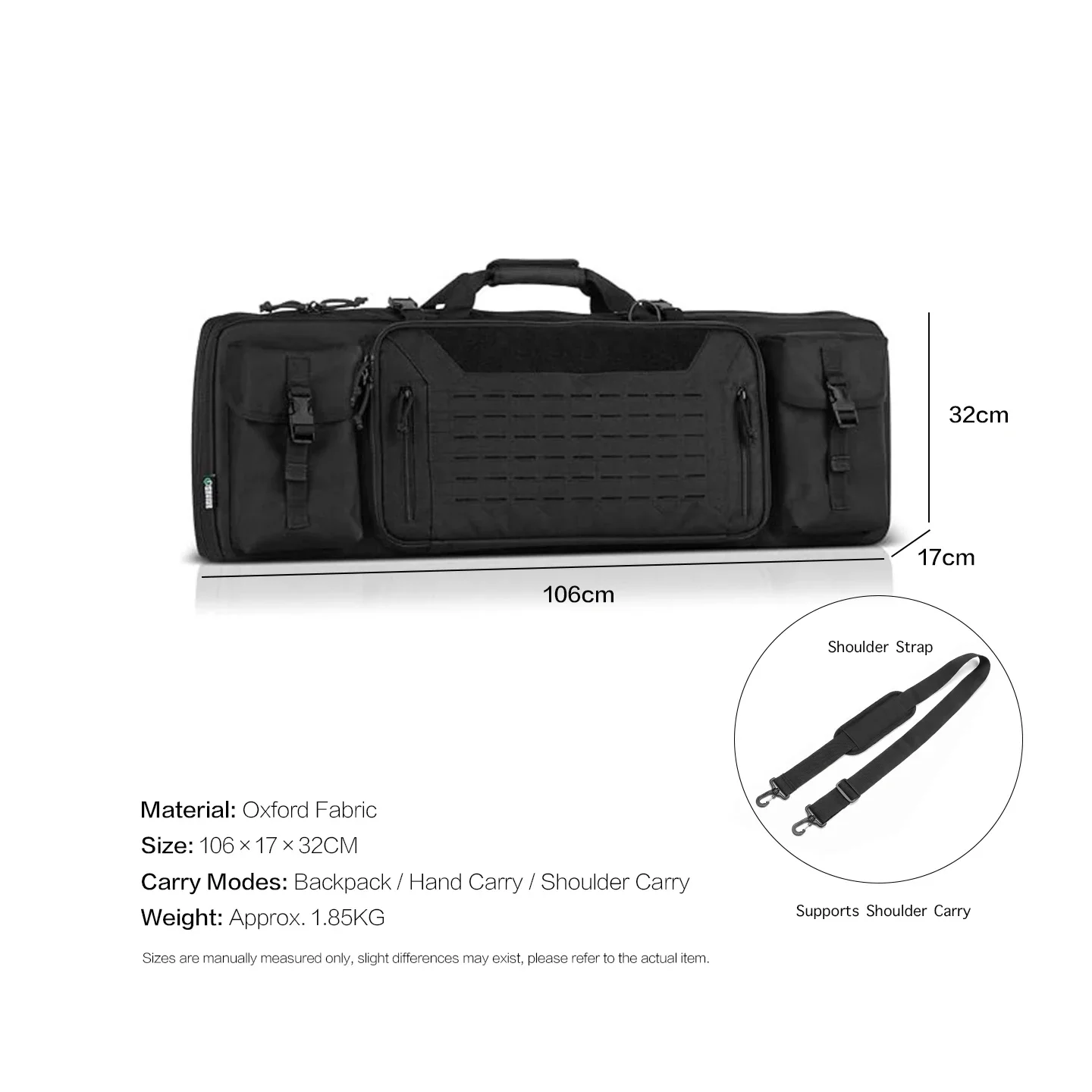 Multi-Purpose Tactical Long Gear Storage Backpack Long Training Soft Bag Hand Shoulder Carry Outdoor Hunting Fishing Rod Tackle
