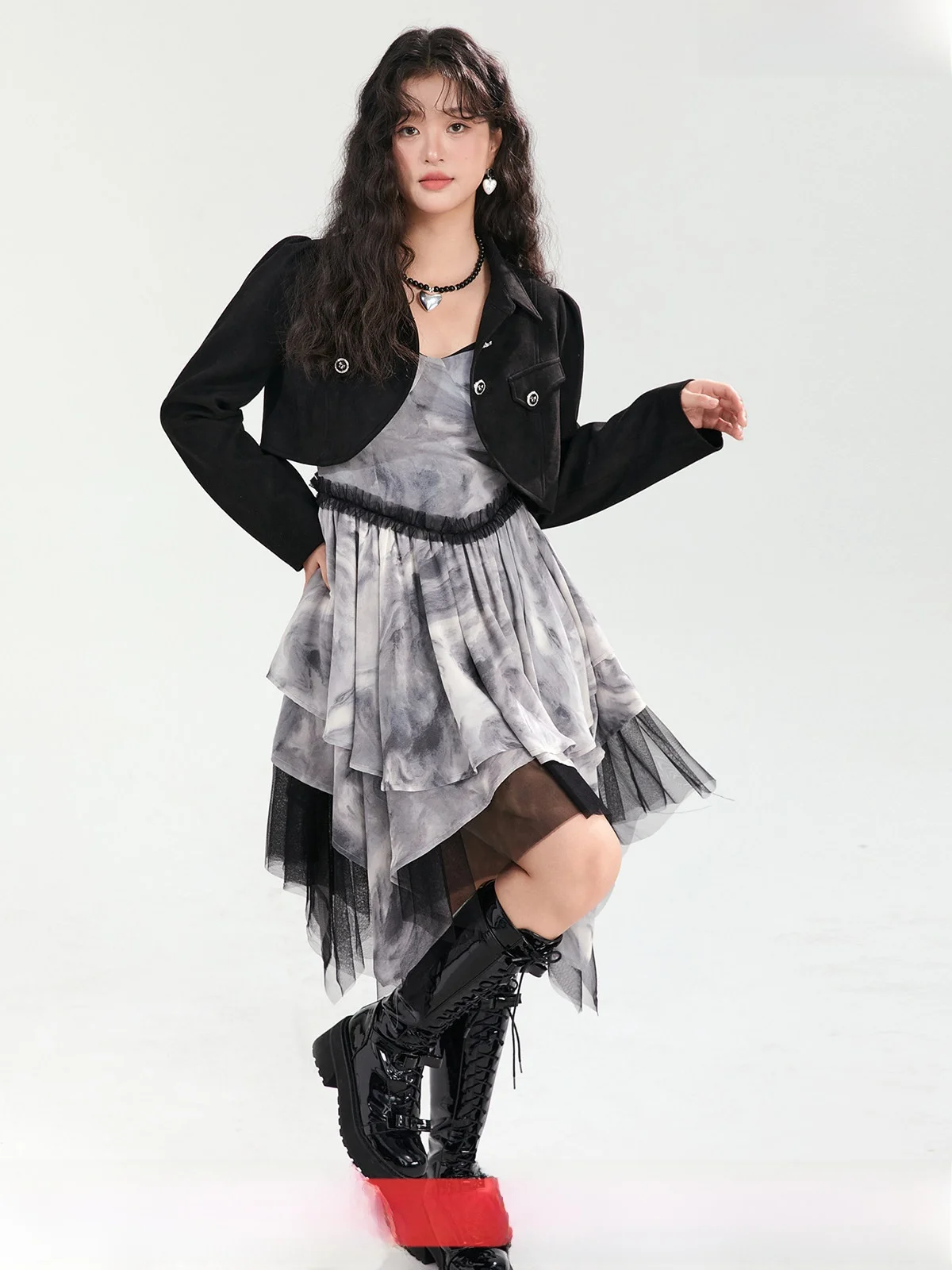 

Модная короткая куртка-жакет для женщин больших размеров, простой дизайн, весна-осень, новинка, бренд GW, для повседневной носки, с длинными рукавами