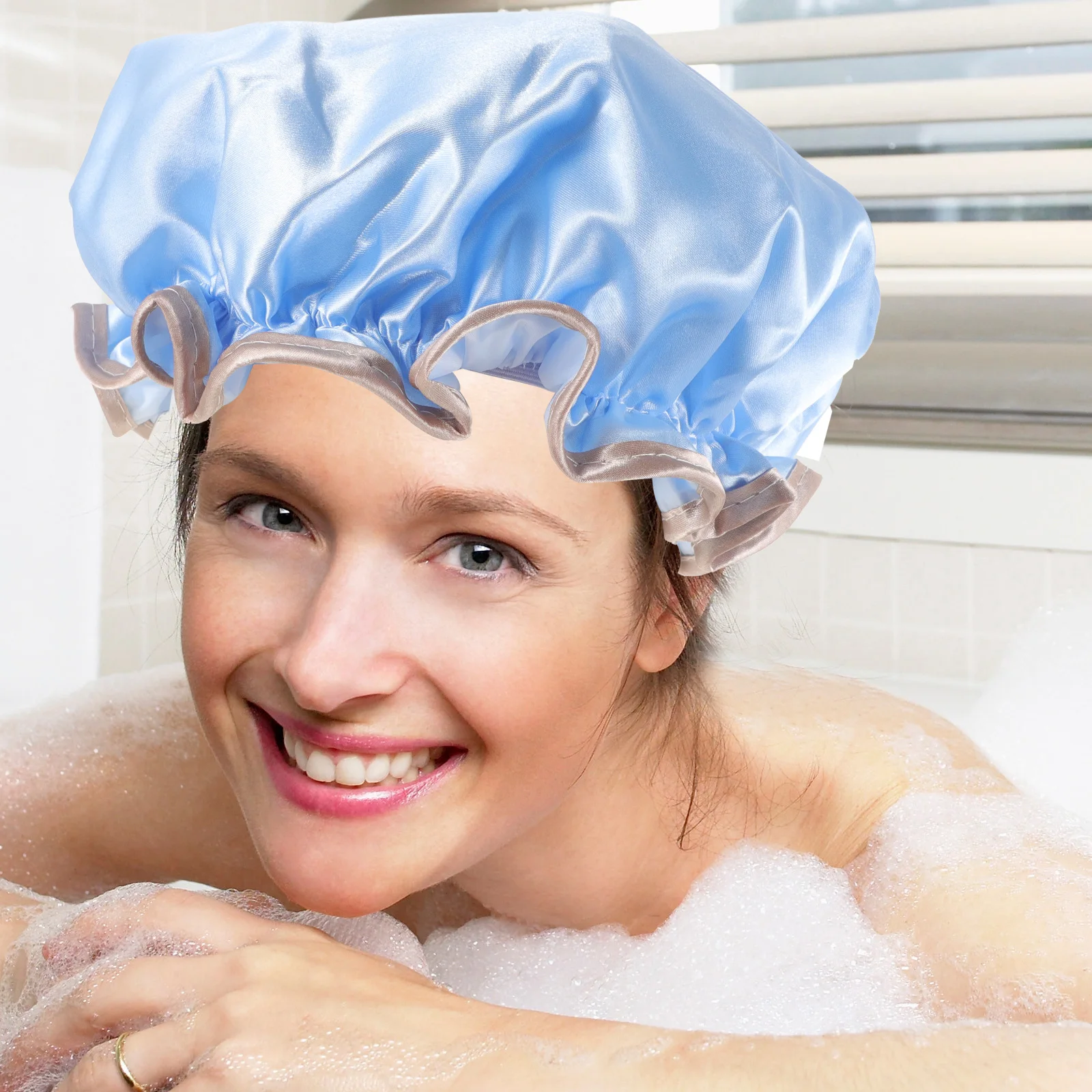 

Extra Large Shower Caps for Women Breathable Reusable Bathing Hat for Hair Protection during Shower Cooking Face Cleaning