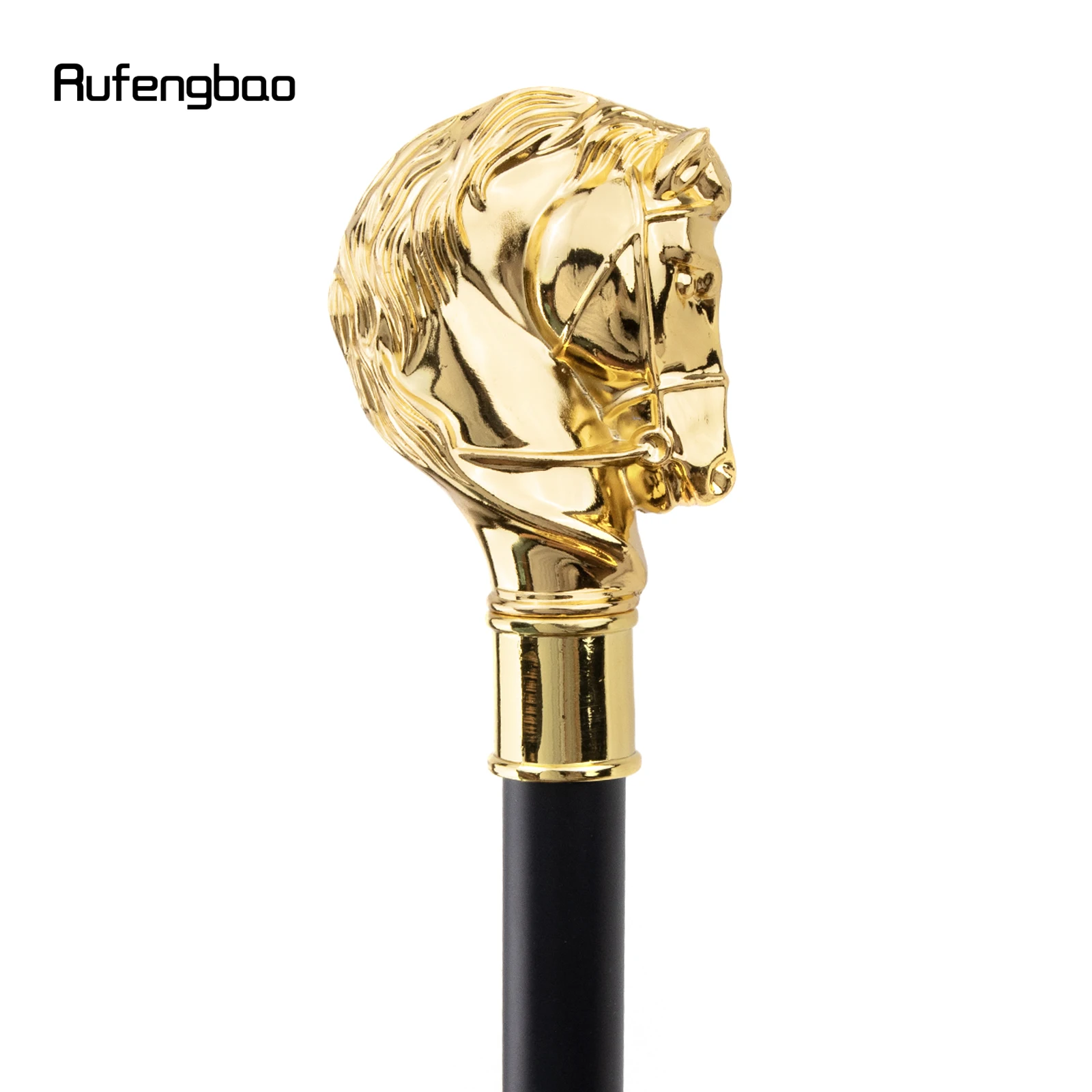 الذهبي الحصان رئيس الحيوان الأزياء عصا الزخرفية تأثيري خمر حزب المشي قصب Crosier أداء المرحلة قصب 93 سنتيمتر