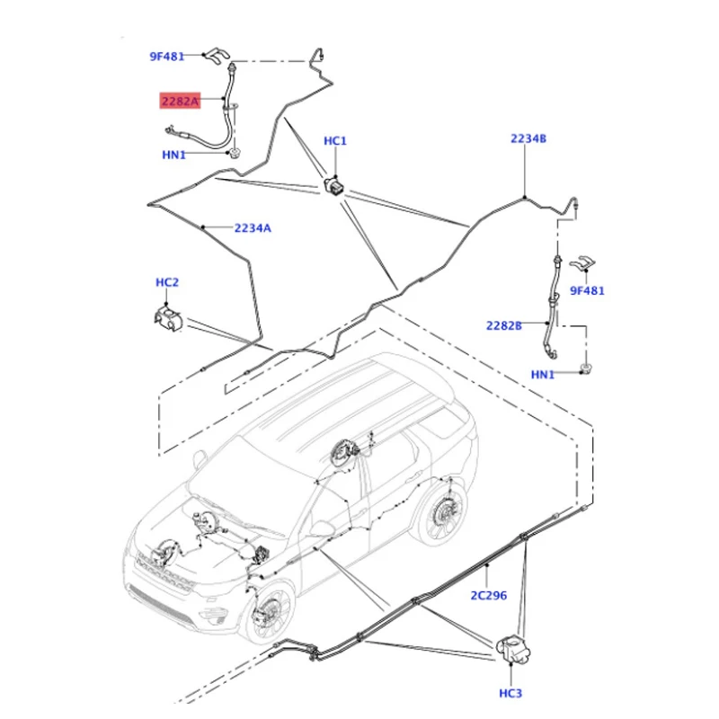 LR110328 LR110329 La nd Ro ve r Hose assembly - brake