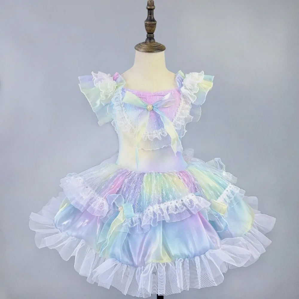 Детская одежда, сценические костюмы, детская одежда, элегантное милое балетное платье принцессы феи, трико для девочек, танцевальная одежда, балетная пачка