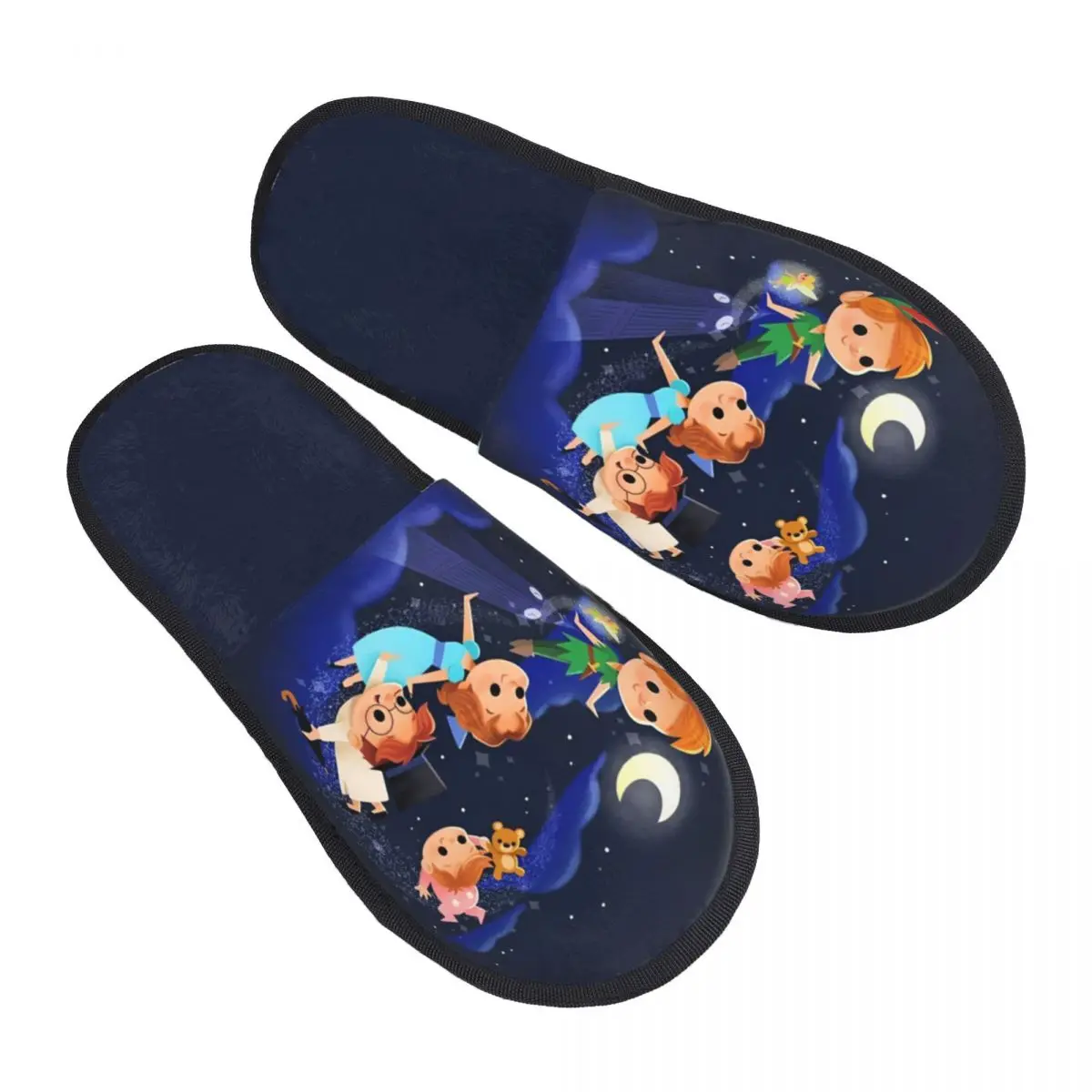 Custom Peter Pan Guest Slippers for Hotel Women Fantasy Anime House Slipper