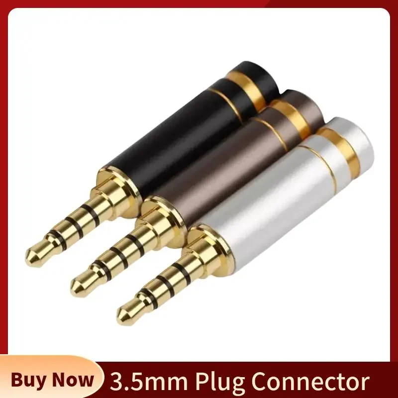 Plug 3.5mm Jack 4 Pole With Mic Audio Connector Consumer Electronics DIY Digital Cables Speaker Terminal Speakon Conector