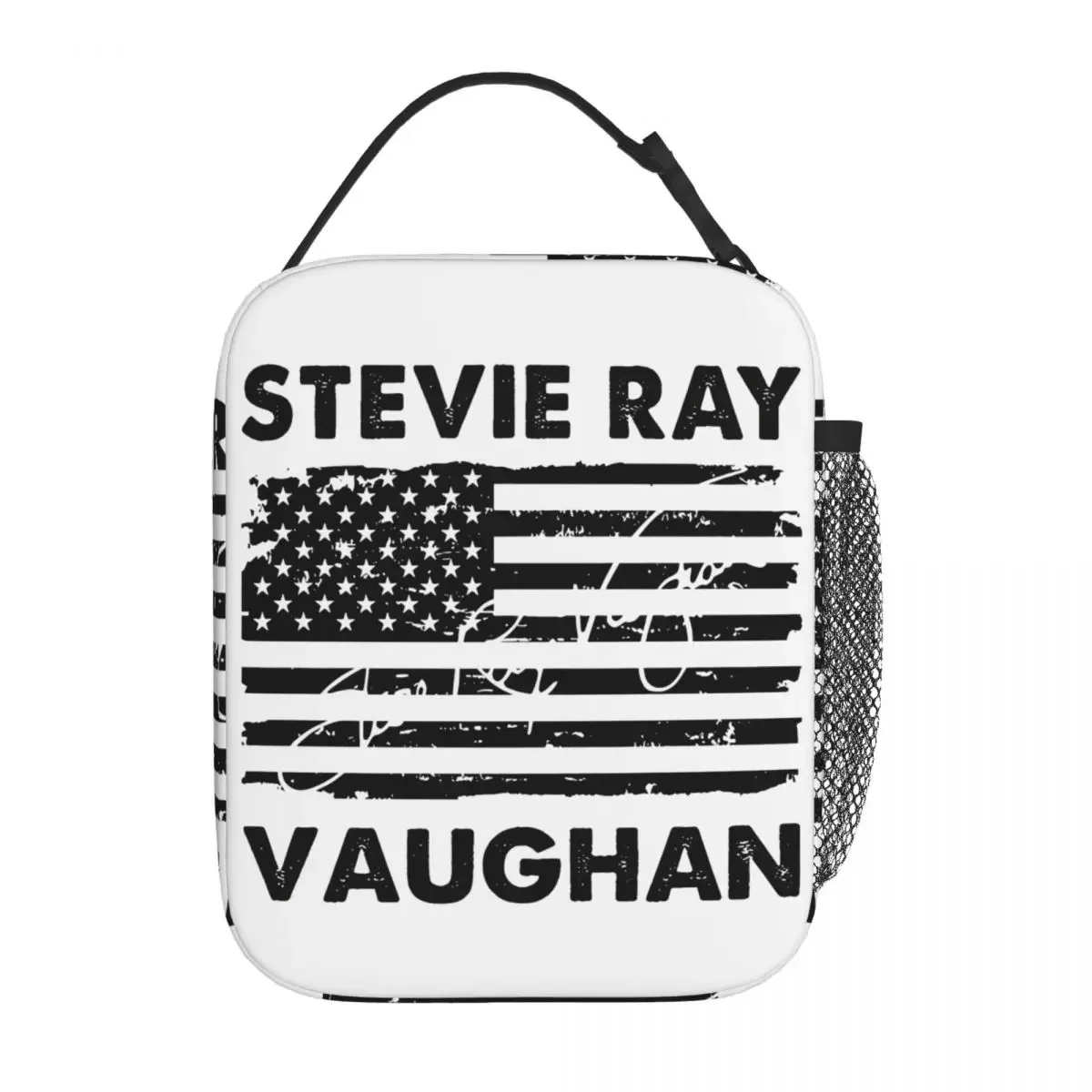 

Insulated Lunch Bags Retro American Flag Stevie Ray Vaughan Music Product Lunch Food Box Causal Cooler Thermal Bento Box