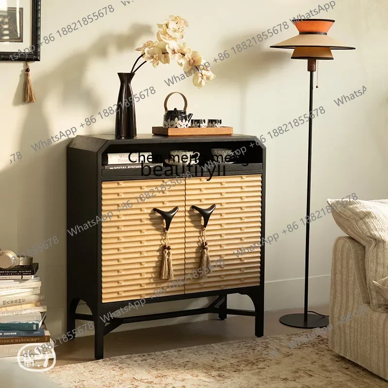 

xz1X1Sofa living room side cabinet entrance, French medieval, solid wood locker