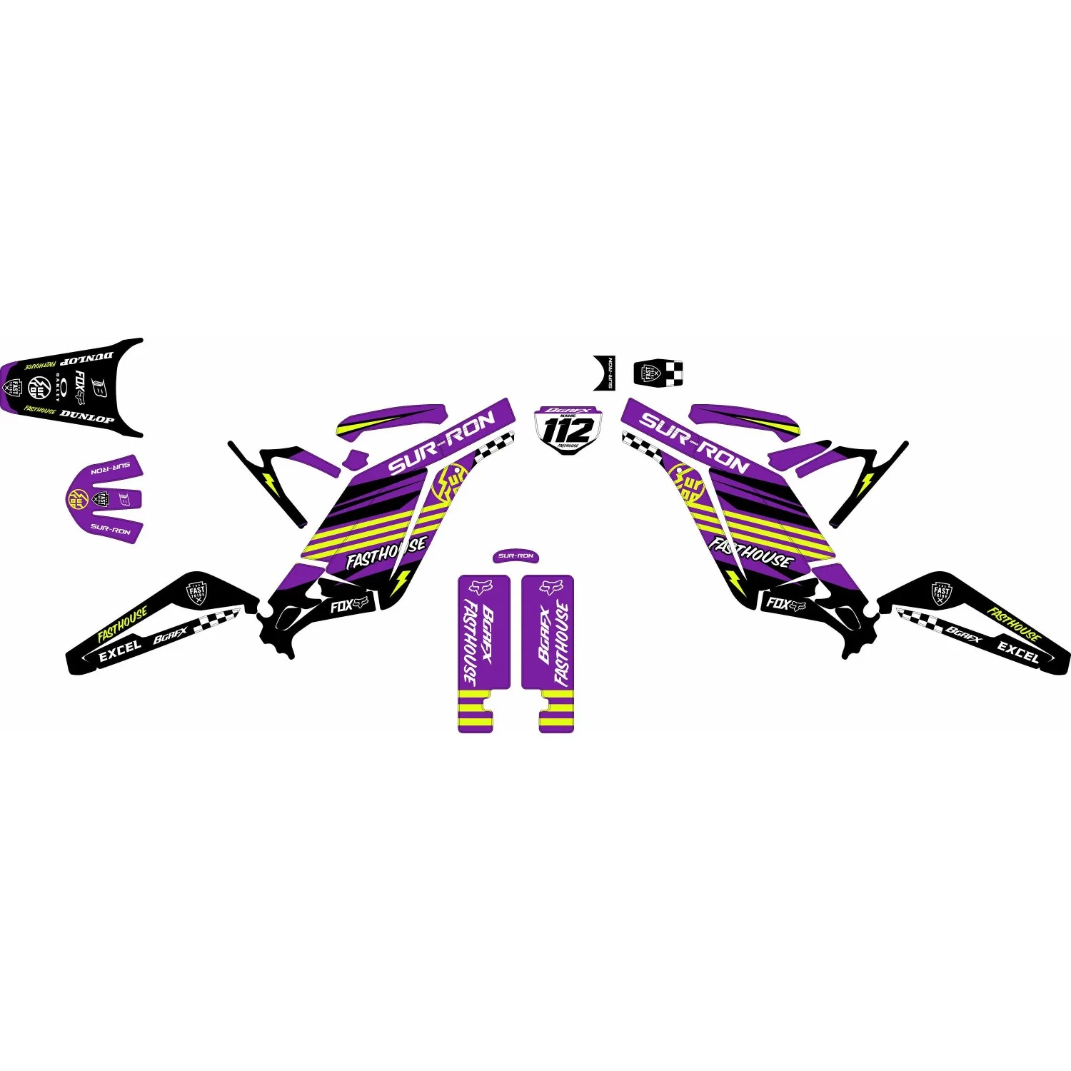 Motorcycle Body Fairing Sticker Decal Protective  eBike eMoto Full Graphic Kit For Surron Light Bee X  Design -47