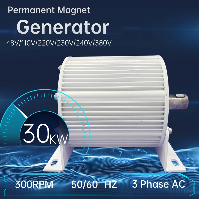 

30000W Low RPM Permanent Magnet Generator 24V 48V 96V 110V 120V 220V 230V 240V 380V 400V Rare Earth Alternator for Wind Turbine