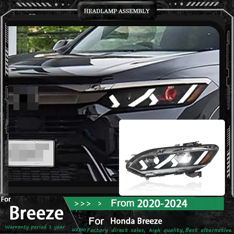 

Автомобильная фара для Honda Breeze, 2020-24, обновленная, модифицированная для нового DRL, динамический указатель поворота, светодиодная фара, автоаксессуары