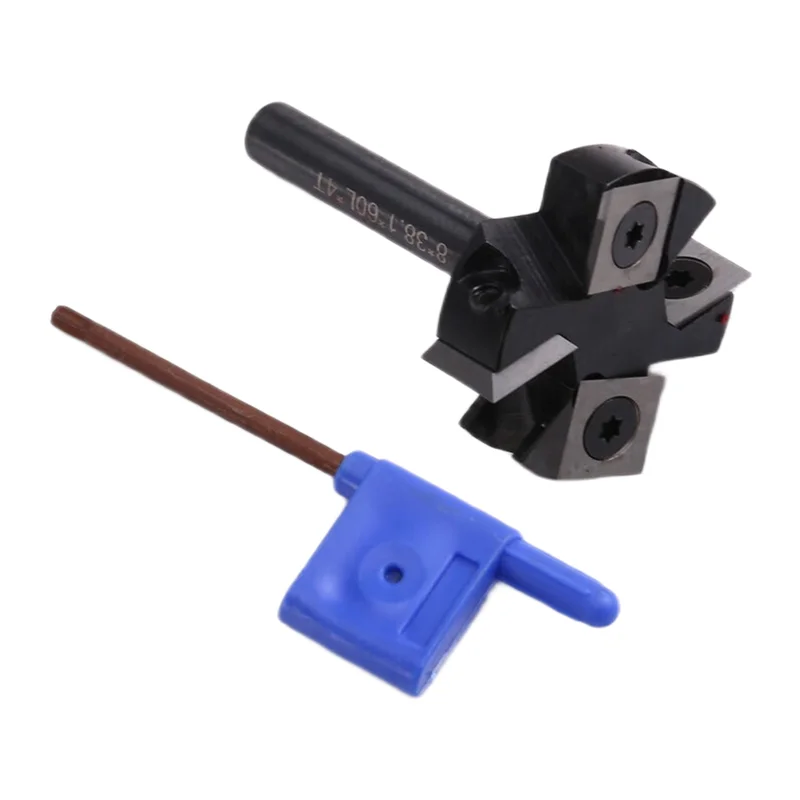 【People Favorite】Wood Planer Bit CNC Spoilboard Surfacing Router Bit 8Mm Shank Carbide Insert Milling Cutter Slab Flattening