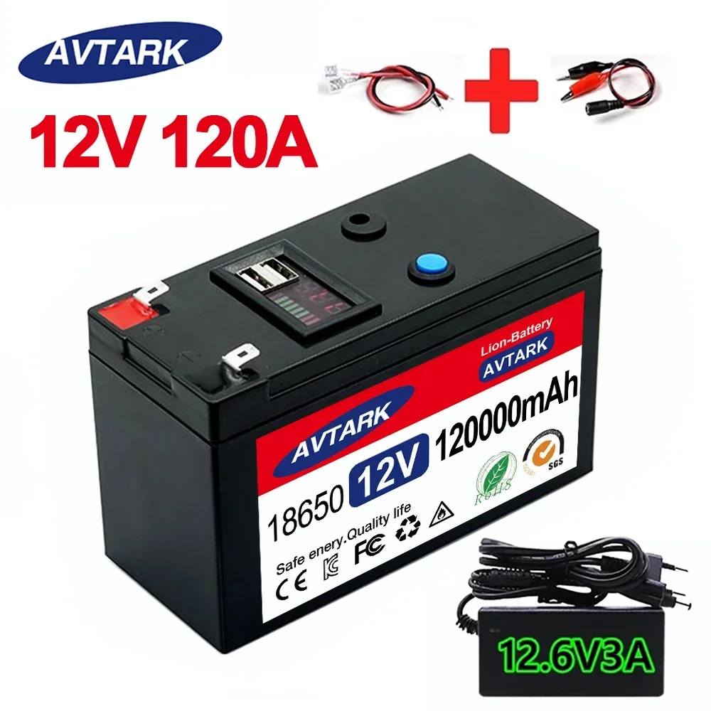 Nowy opryskiwacz 12V 120Ah 3 s6p volt wbudowany wysoki prąd 30A BMS 18650 akumulator litowy do pojazd elektryczny akumulatora