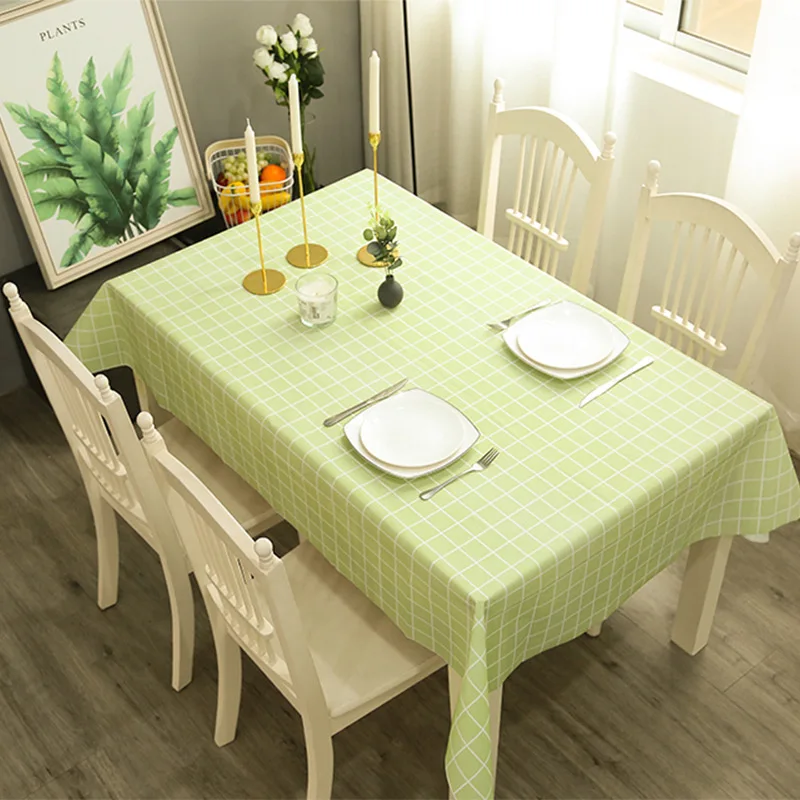 

A282 high-grade dirty picnic home modern style PEVA anti-scalding plaid tablecloth