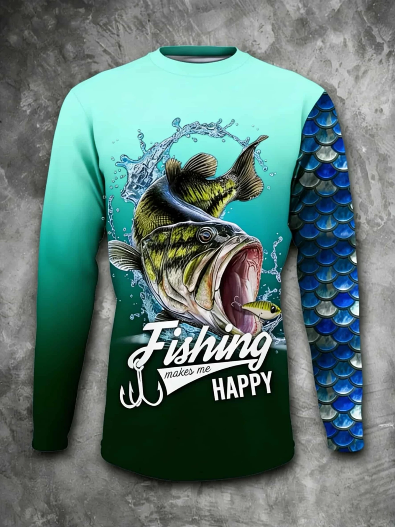 New Breathable Quick-Drying -Protective Fishing Apparel for Cycling and Mountain Bikes; Men's Fishing Shirt; Long-Sleeve T-Shirt