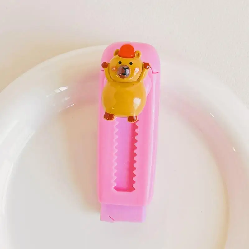 Bonito push pull capivara borracha macia material escolar limpo bagunça estacionária escritório estudante borracha retrátil para crianças