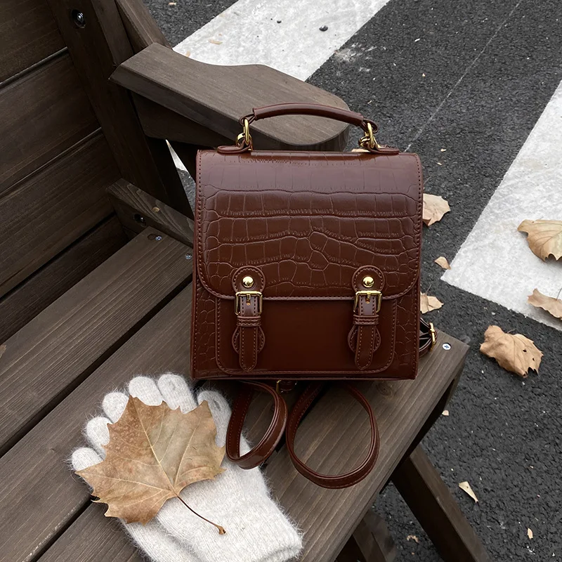 

2025 Trendy Mini Backpack​​ for Women Vintage Shoulder Tote Retro Travel Purse Fashionable Handheld Casual Leisure Bag